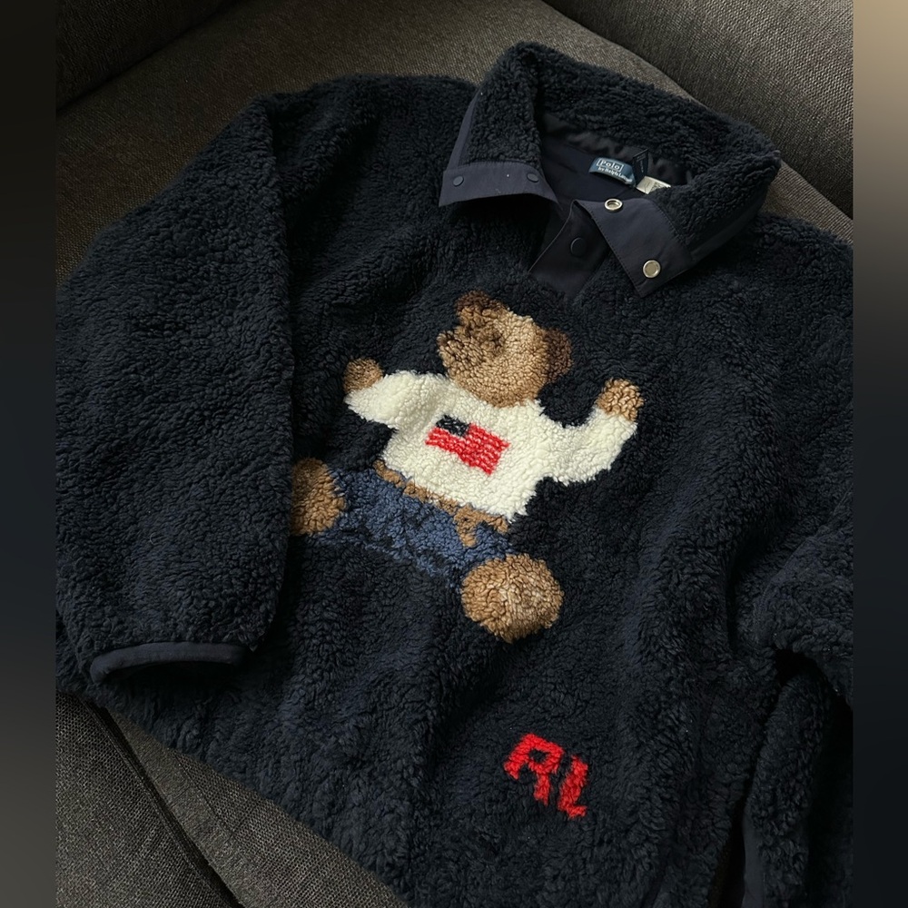 Polo Ralph Lauren Navy Fleece with Bear Design